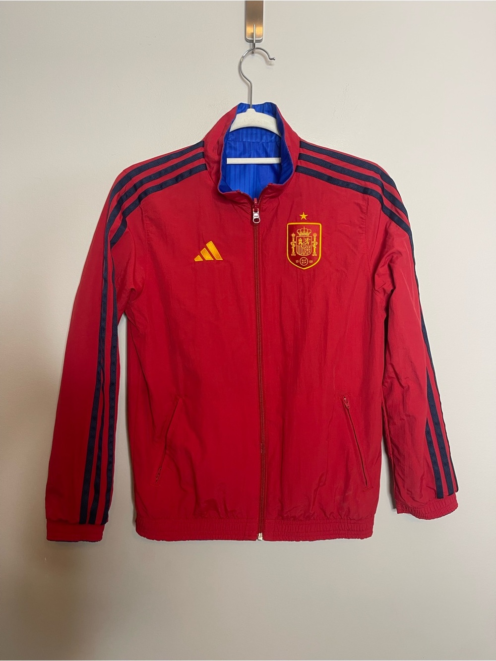 Adidas Youth Boys Reversible Team jacket Spain Anthem Medium - Picture 10 of 12